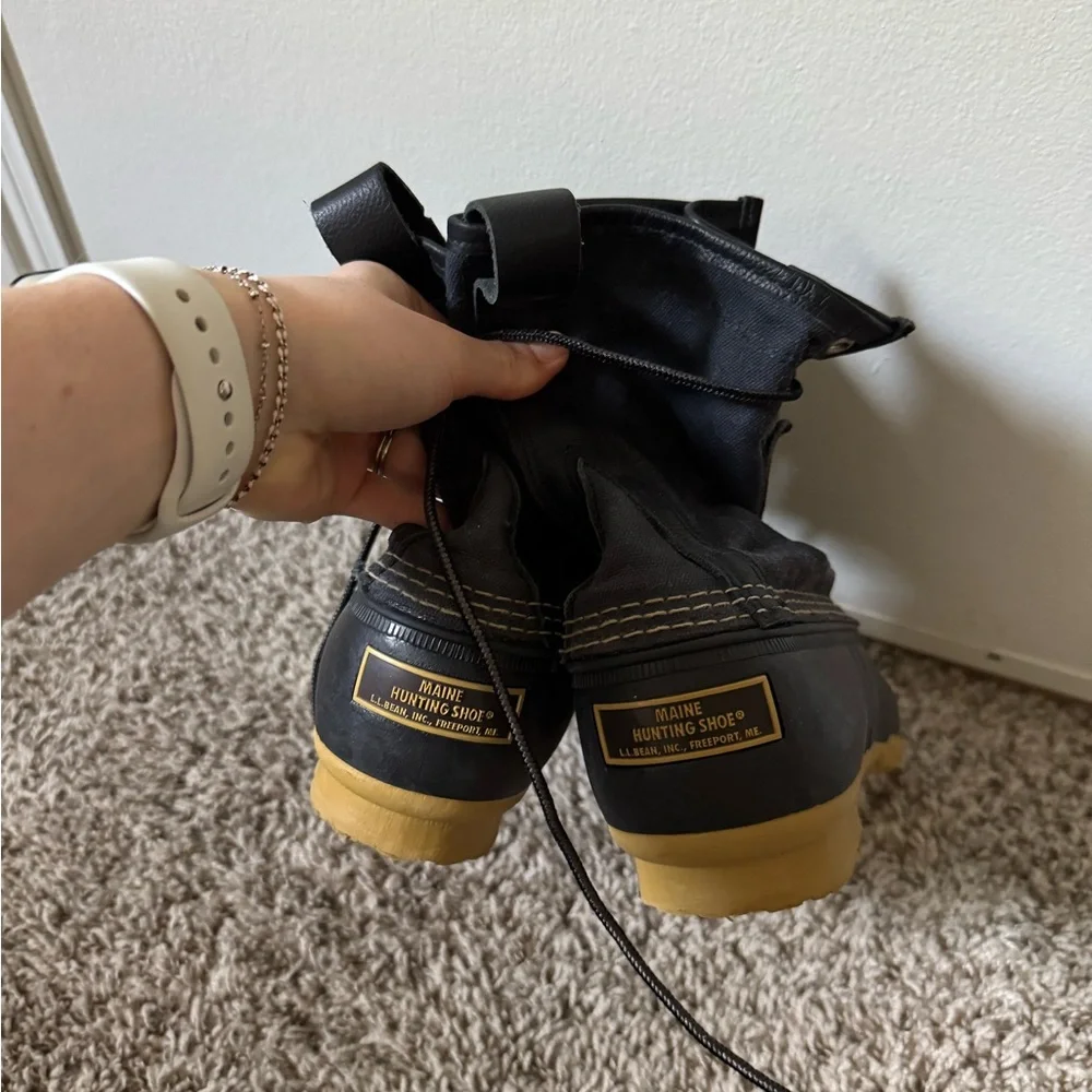 Lands End 9 Men’s Winter Rubber Duck Boots in Black